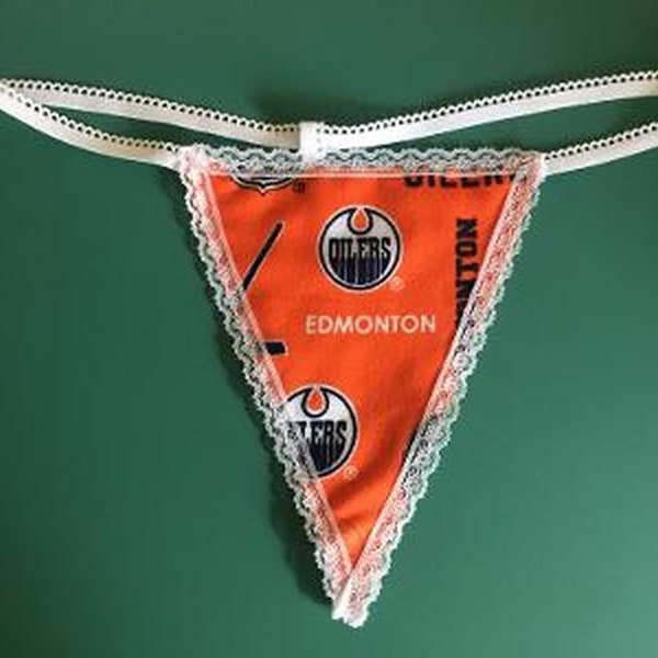 Womens EDMONTON OILERS String Thong Panty Hockey Lingerie Underwear