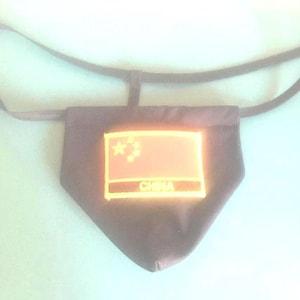New Mens CHINA Country Flag String Thong Male Chinese Underwear