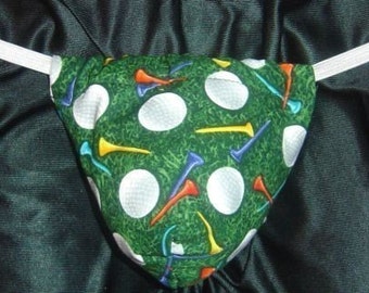Mens GOLF BALLS TEES String Thong Male Lingerie Underwear