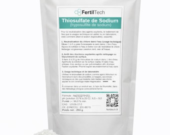 Natriumthiosulfaatpentahydraat 250 g – Industriële chemische stof voor chloorneutralisatie, waterbehandeling en industrieel gebruik.