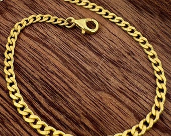 14K Gold Cuban Curb Chain Necklace, Gold Cuban Link Chain, Curb Chain Necklace for Men & Women, Mother Days Gift,Mom Gift,Perfect Mom Gift
