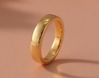 14k Gold 1mm-2mm-3mm-4mm-5mm-6mm Thin Wedding Bands Minimalist Wedding Rings, Thin Stacking Ring Hers, Gift For Her, Gift For Him