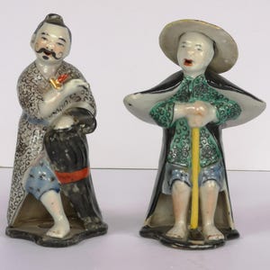 Antique Chinese Biscuit Porcelain Figures, 19thC/20thC