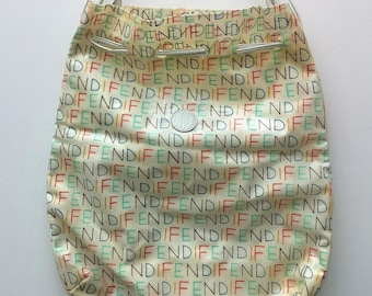 Een vintage FENDI iconische veelkleurige schoudertas van pvc en leer met monogram, jaren 90