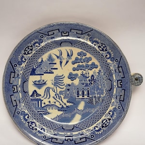 Early 19th C. Rare Staffordshire Warming Plate by JOHN MEIR & SONS ca. 1837