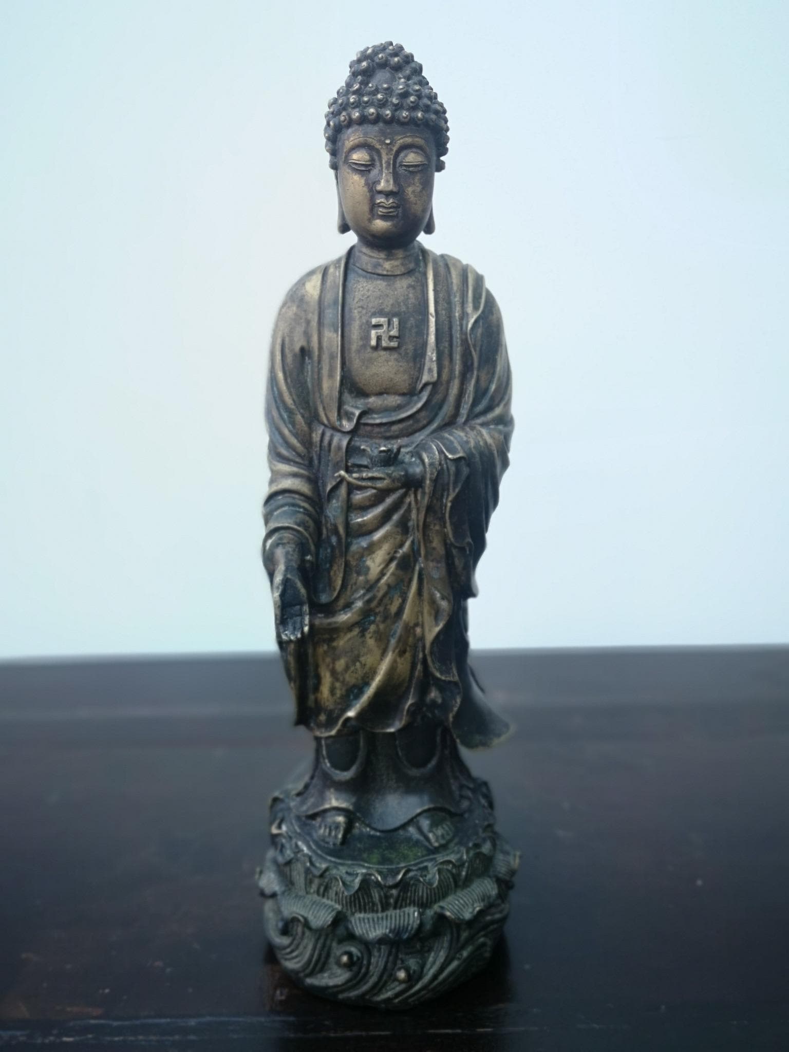 阿弥陀仏のブロンズ像、20世紀初頭 - Etsy 日本