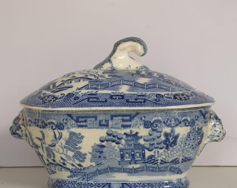 Qing Dynasty  Chinese Blue And White Tureen And Cover, Qing Dynasty, Circa 1880