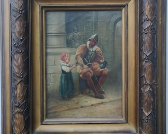 フランス・ハルス作「笑う少年」（1625年）、手描きの油絵複製画