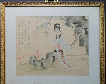 鳥の絵、中国彫アンティーク 中国のガチョウのペア 19世紀のオリジナル - Etsy 日本