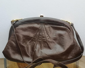 1950-60's Bruno Magli Italy Pouch/ Evening Bag In Soft Leather