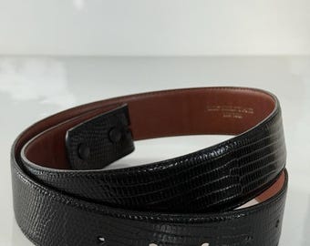 Vintage Barry Kieselstein-Cord Black Leather Mini Belt Silver Buckle 1970s Vintage Barry Kieselstein-cord Mini Leather Belt: Sculptural  main image 2