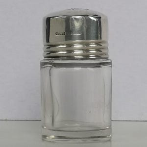 Antique William Vale & Sons Birmingham Sterling Silver Top Perfume Bottle Ca. 1910