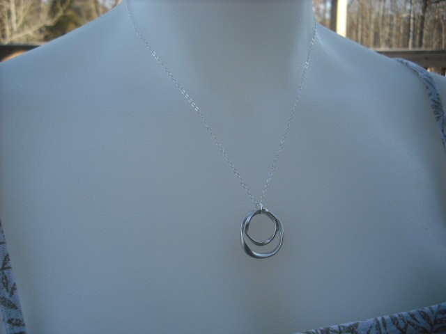 Sterling Silver Chain Matte Double Twisted Circle Hoop - Etsy