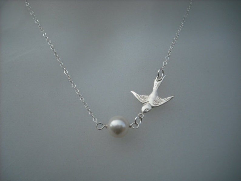 Sterling Silver Necklace Flying With Treasure image 1