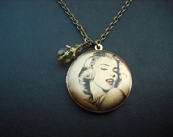 Marilyn Monroe Vignette locket necklace