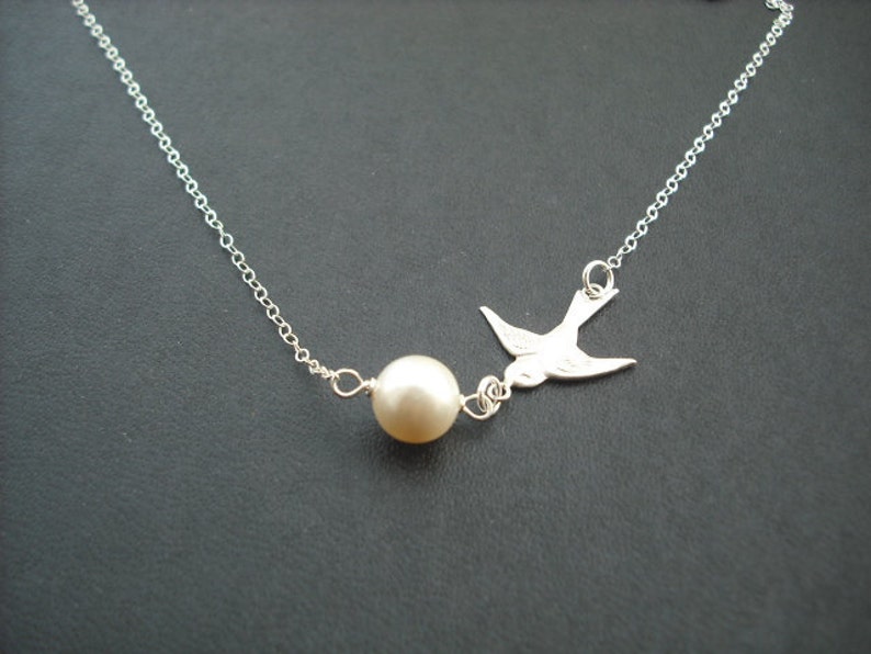 Sterling Silver Necklace Flying With Treasure image 3