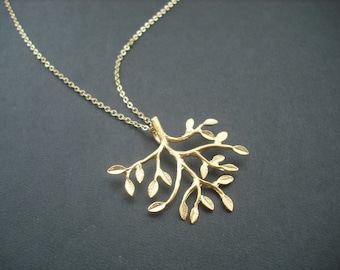 14k Gold Filled chain - mod branch necklace
