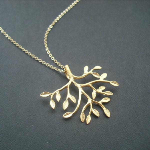14k Gold Filled chain - mod branch necklace