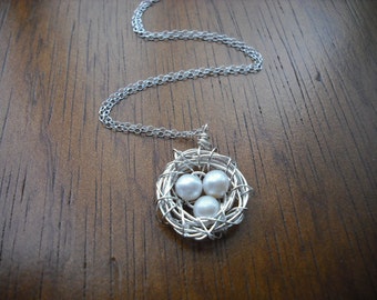 little nest necklace - sterling silver