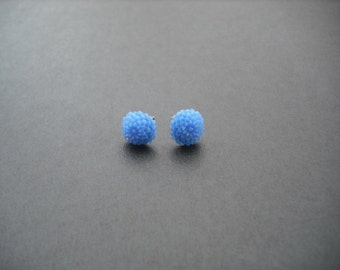 blue mum post earring