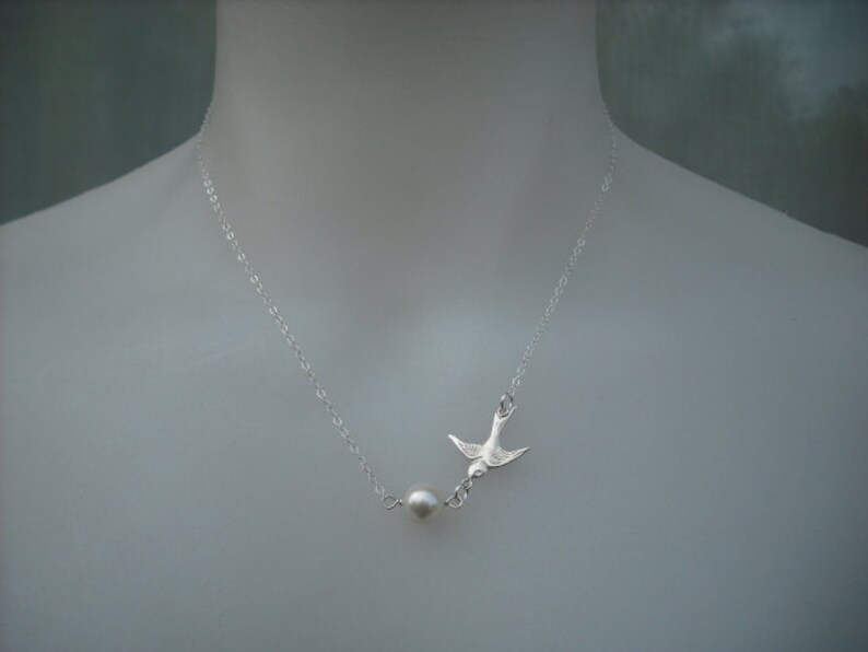 Sterling Silver Necklace Flying With Treasure image 2