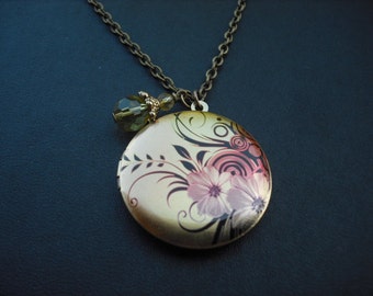 floral spray locket