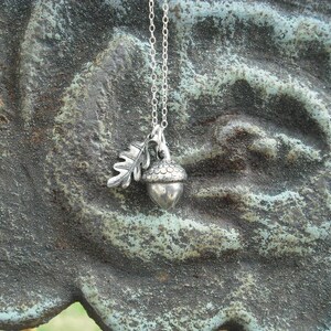 Sterling Silver Chain a little acorn necklace image 4