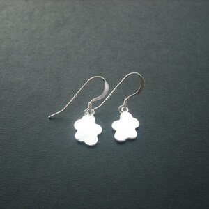 line art clouds earrings - sterling silver filled ear wires