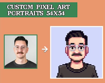 Custom Pixel Art Portrait: 8-Bit Style Avatar (Digital Download)