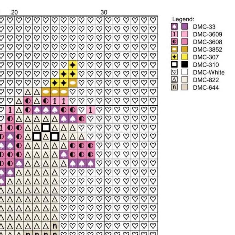 Needlepoint Grid Unicorn Needlepoint Chart: Mini Pink Horse Design (PDF Pattern) - Etsy