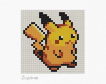 Adorable Pikachu-Inspired Cross Stitch Pattern | PDF Digital Download