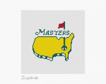 Masters Golf Needlepoint Chart – 5x5" 18 Mesh (Digital Download)
