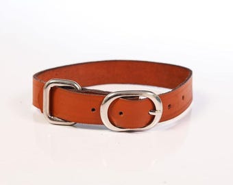 Collare per cani in pelle di lino – Cucito a mano, durevole e confortevole