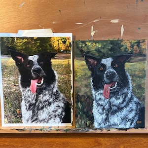 Custom Pet Portrait: Hand-Painted Acrylic on Canvas