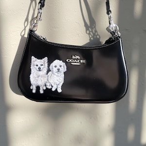 Portrait d'animal de compagnie personnalisé peint à la main sur un sac fourni par le client
