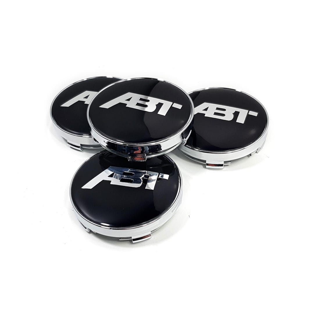 4 X 56mm Mercedes Benz Hub Cap Wheel Center Emblems, Black Logo, Set Of 4