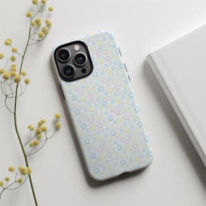Pastel Star iPhone Case, Cute Kawaii Rainbow Aesthetic Phone Case for iPhone 15 14 13 12