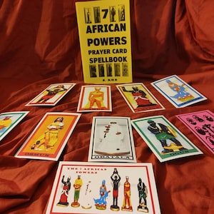 7 African Powers prayer / spell kit includes book + 10 rare Orisha prayer cards