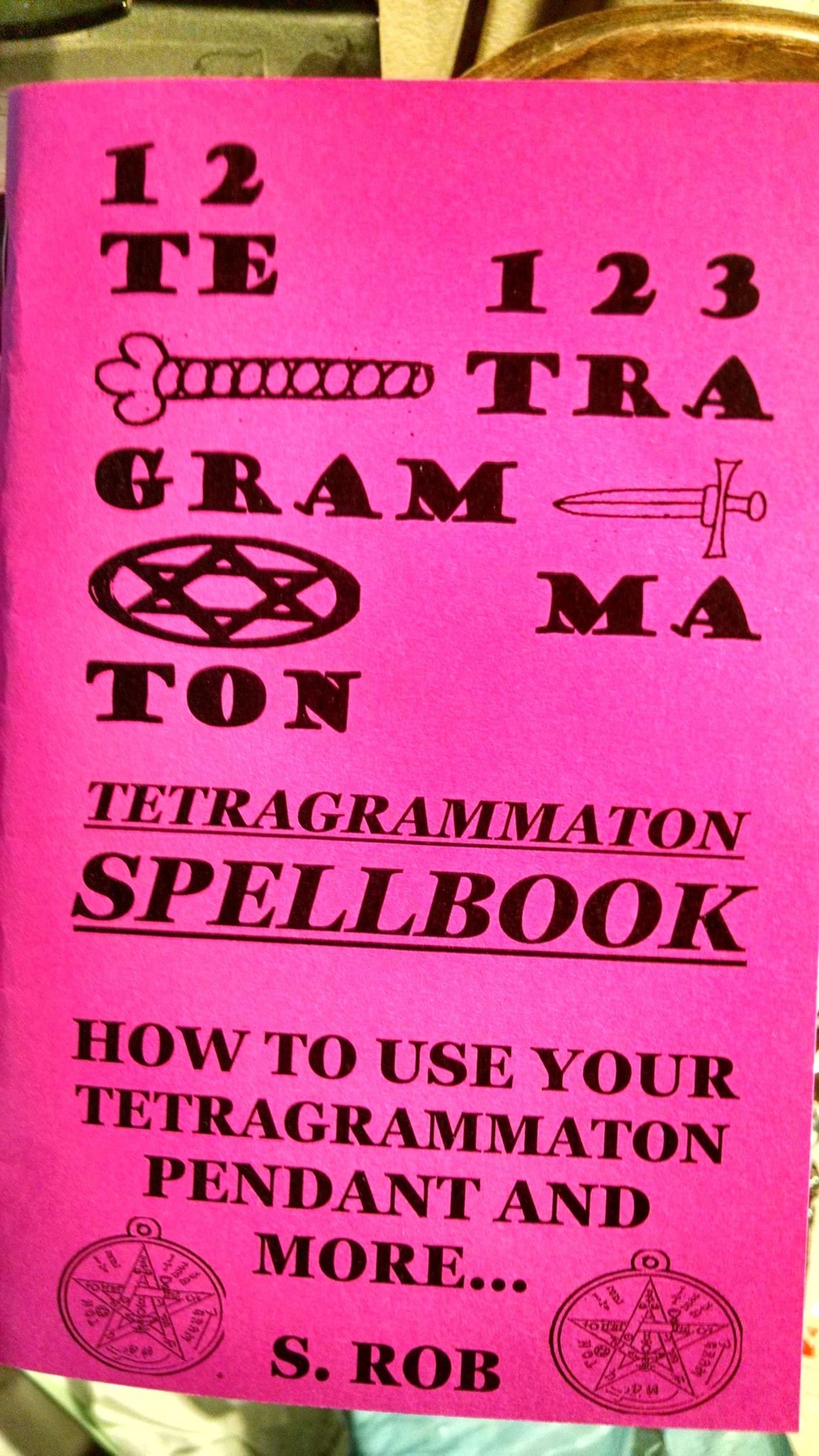 TETRAGRAMMATON SPELLBOOK 76 Page Staple Bound Book Not a Pendant Etsy