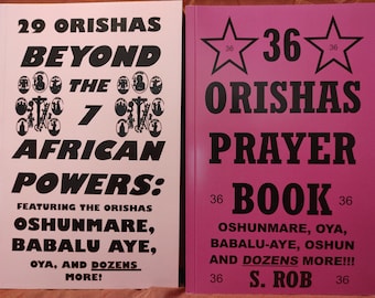 2 super rare book lot: 36 Orishas prayer book & Beyond the 7 African Powers