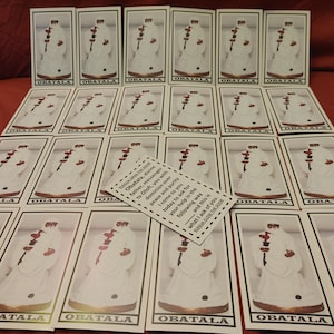 Obatala orisha prayer cards - lot of 25 card