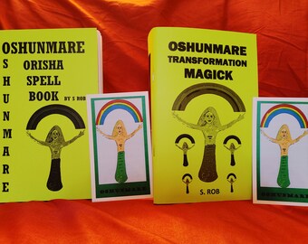 Oshunmare orisha lot - 2 absolutely amazing books & 2 prayer cards osumare oshumare