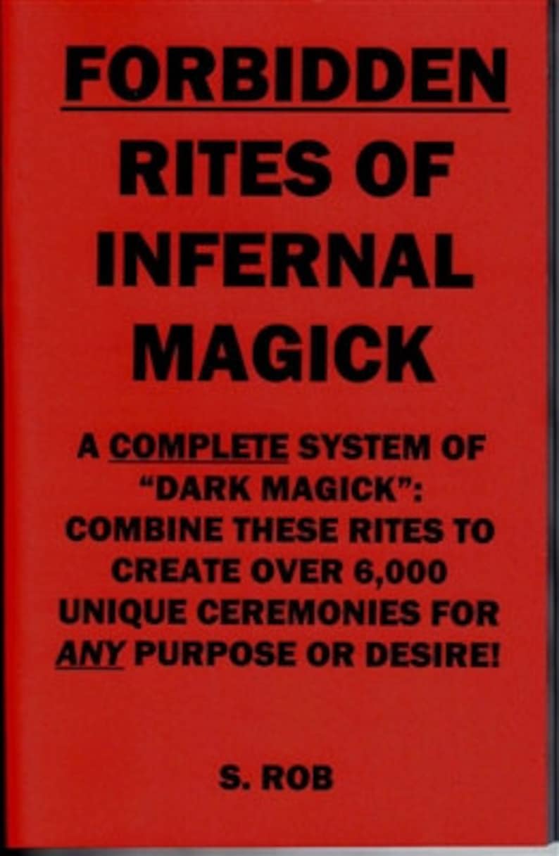 Infernal Rite FORBIDDEN Rites of INFERNAL MAGICK Book - Etsy