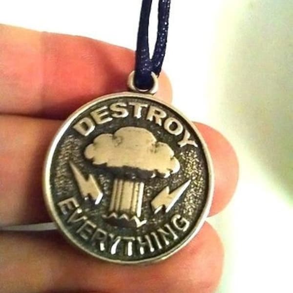 Destroy everything pendant with free cord, instructions black magick occult