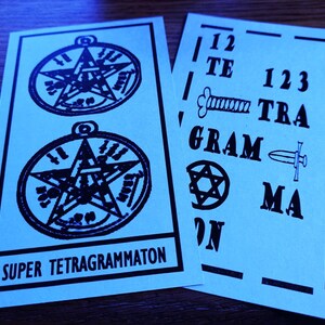 BLAU Super Tetragrammaton Gebetskarte - 2er Set! Solarvision exklusiv!