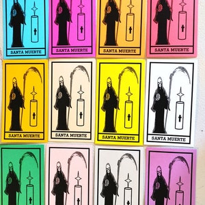 Santa Muerte « cartes de pétition » comme des cartes de prière colorées ensemble de toutes les 12 cartes de pétition Santisima Muerte + instructions!