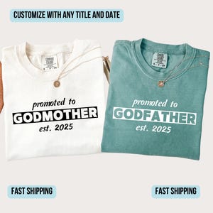 Custom Godparent Proposal Comfort Colors Shirt: Personalized Christening Gift