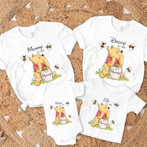 Winnie The Pooh Mommy to Bee Shirt,Mommy To Bee Sweatshirt,Mommy Daddy to Bee Shirt,, Pooh Bear Daddy to Bee Tee Disney Pregnancy Sweatshirt