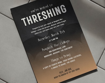 Invitation à une fête de la quatrième aile : Basgiath War College, modèle modifiable (téléchargement numérique)