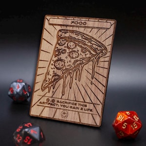 Voedsel Echt Houten Token voor MTG Magic the Gathering - Hoogwaardig hout